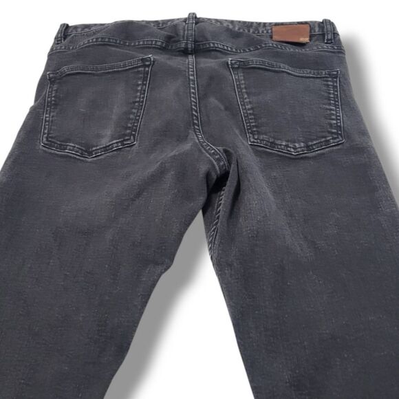 Quiksilver Jeans Size 34 W34"xL28" Men's Straight Fit Jeans Stretch Black Denim - Picture 5 of 8